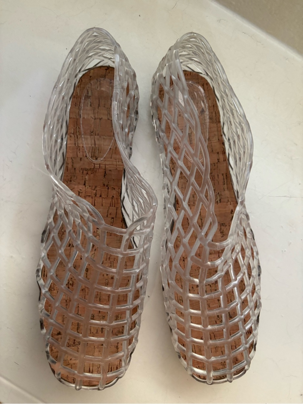 Clear Woven Jelly Flats for Women - Transparent (Size 9.5) New!